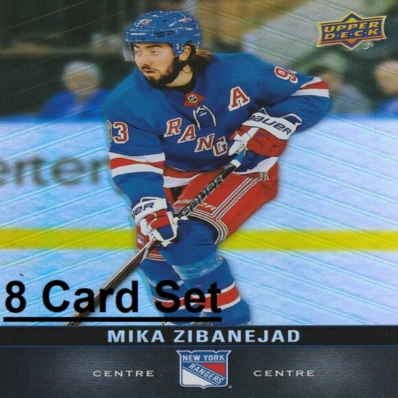 Mika Zibanejad Hockey Card Collection - 8 NHL Hockey Cards - Picture 1 of 9